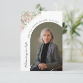 Elegante Aquarellfarben Blume Beerdigung Foto Beil (Stehend Vorderseite)