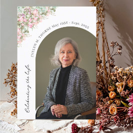 Elegante Aquarellfarben Blume Beerdigung Foto Beil