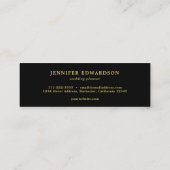 Elegante Aquarellfarben-Blume boho beruflich Mini Visitenkarte (Rückseite)