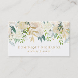 Elegante Aquarellfarben Blume mit Imitaten Visitenkarte