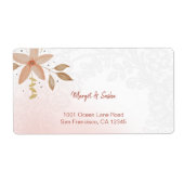 Elegante Aquarellfarben Blume Mit Monogramm Spitze (Vorne)