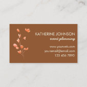 Elegante Aquarellfarben-Blume mit schicken Blumen Visitenkarte (Rückseite)