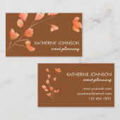 Elegante Aquarellfarben-Blume mit schicken Blumen Visitenkarte (Vorne/Hinten)