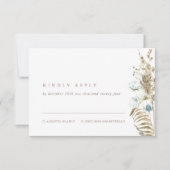 Elegante Aquarellfarben Blume Pampas Grass RSVP Ka (Vorderseite)