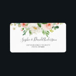 Elegante Aquarellfarben Blush Blume Hochzeit Gold Adressaufkleber<br><div class="desc">Einzigartiges und elegantes Design mit prächtigem Rosa,  Elfenbeinwasserfarben-Blume,  Handschrift. Verwenden Sie das Tool Personalisieren,  um Ihre Informationen hinzuzufügen,  Änderungen vorzunehmen. Für passende Artikel besuchen Sie bitte meine Sammlung der Blume aus dem Blush.</div>