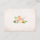Elegante Aquarellfarben Citrus Pink Blume Bridal S Begleitkarte (Rückseite)