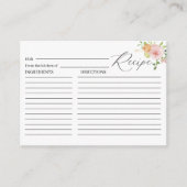 Elegante Aquarellfarben Citrus Pink Blume Bridal S Begleitkarte (Vorderseite)