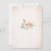 Elegante Aquarellfarben Citrus Pink Blume Kindersh Einladung (Rückseite)