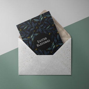 Elegante Aquarellfarben Filialen Ostern Postkarte