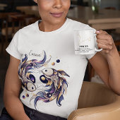 Elegante Aquarellfarben Fisces Zodiac Custom Kaffeetasse
