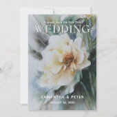 Elegante Aquarellfarben, Grün und Creme Einladung (Vorderseite)