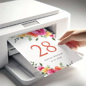 Elegante Aquarellfarben Hellrosa Blume Hochzeit Einladung