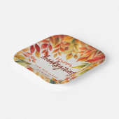 Elegante Aquarellfarben-Herbstlaube - Grenz-Ernted Pappteller (Gewinkelt)