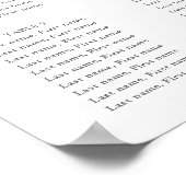 Elegante Aquarellfarben - Hochzeitsstift Poster (Ecke)