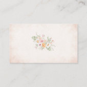 Elegante Aquarellfarben Liebe im blühenden Brautpa Begleitkarte (Rückseite)