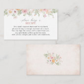 Elegante Aquarellfarben Liebe im blühenden Brautpa Begleitkarte (Vorne/Hinten)