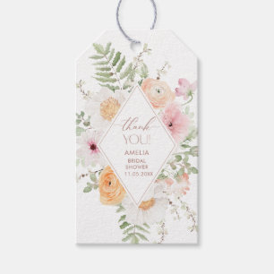 Elegante Aquarellfarben-Liebe in Bloom Pink FloGif Geschenkanhänger