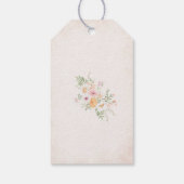 Elegante Aquarellfarben-Liebe in Bloom Pink FloGif Geschenkanhänger (Rückseite)