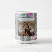 Elegante Aquarellfarben lila Wildblumen Barnwood M Kaffeetasse (Mittel)