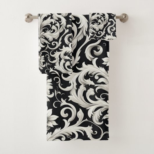 Elegante Aquarellfarben mit blumengeschmückter Opt Badhandtuch Set (Insitu)