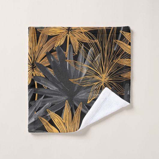 Elegante Aquarellfarben mit blumengeschmückter Opt Badhandtuch Set (Waschlappen)