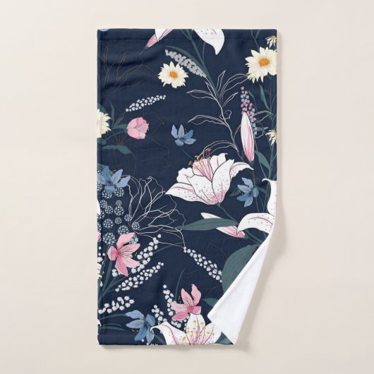 Elegante Aquarellfarben mit blumengeschmückter Opt Badhandtuch Set (Handtuch)