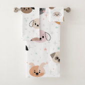 Elegante Aquarellfarben mit blumengeschmückter Opt Badhandtuch Set (Insitu)