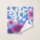 Elegante Aquarellfarben mit blumengeschmückter Opt Badhandtuch Set (Waschlappen)
