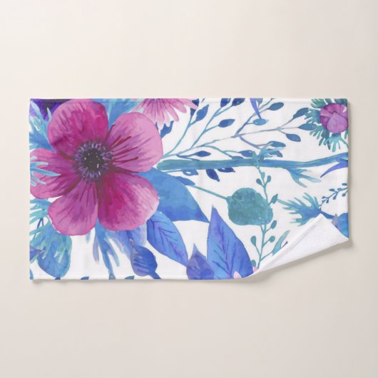 Elegante Aquarellfarben mit blumengeschmückter Opt Badhandtuch Set (Handtuch)