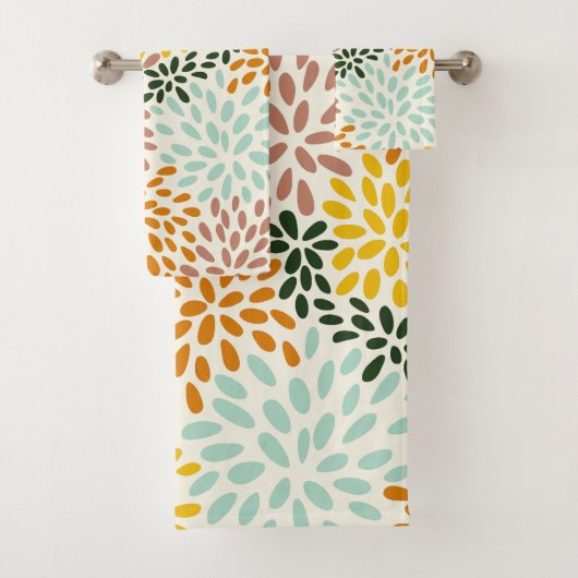 Elegante Aquarellfarben mit blumengeschmückter Opt Badhandtuch Set (Insitu)