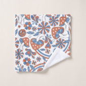 Elegante Aquarellfarben mit blumengeschmückter Opt Badhandtuch Set (Waschlappen)