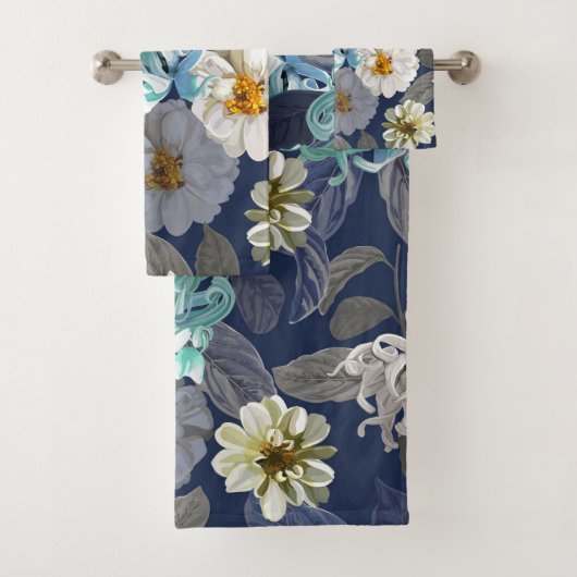 Elegante Aquarellfarben mit blumengeschmückter Opt Badhandtuch Set (Insitu)