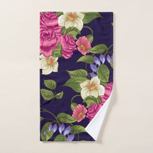 Elegante Aquarellfarben mit blumengeschmückter Opt Badhandtuch Set (Handtuch)