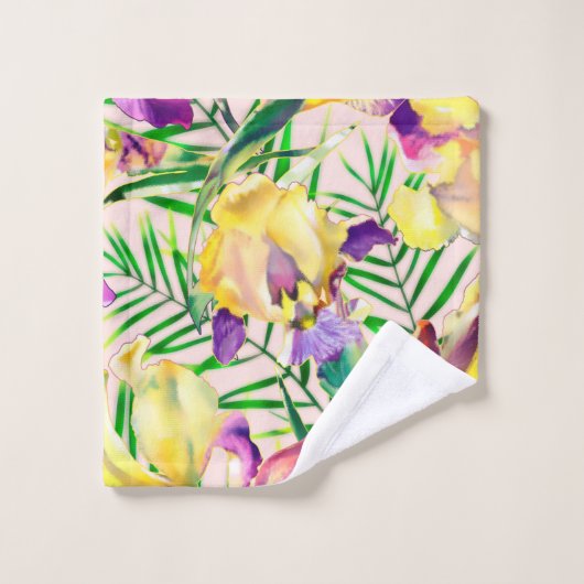 Elegante Aquarellfarben mit blumengeschmückter Opt Badhandtuch Set (Waschlappen)