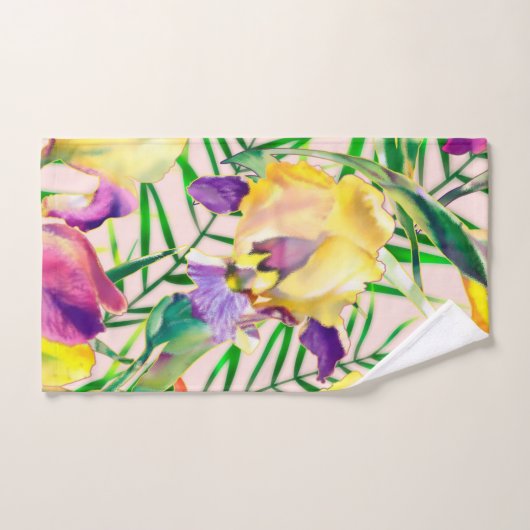Elegante Aquarellfarben mit blumengeschmückter Opt Badhandtuch Set (Handtuch)