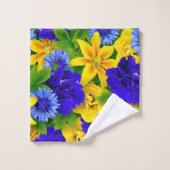 Elegante Aquarellfarben mit blumengeschmückter Opt Badhandtuch Set (Waschlappen)