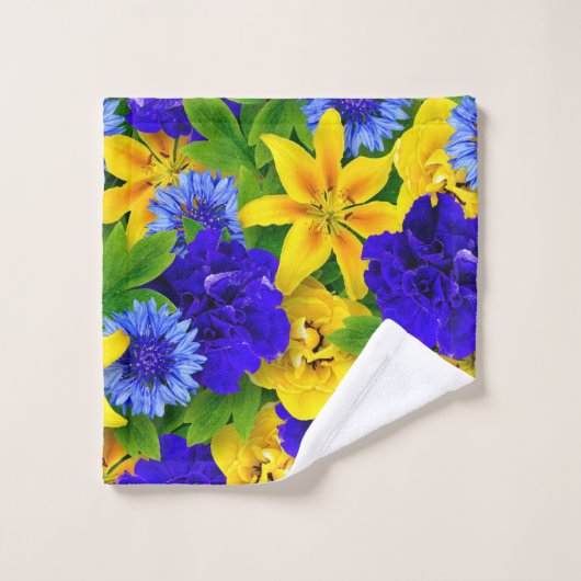 Elegante Aquarellfarben mit blumengeschmückter Opt Badhandtuch Set (Waschlappen)