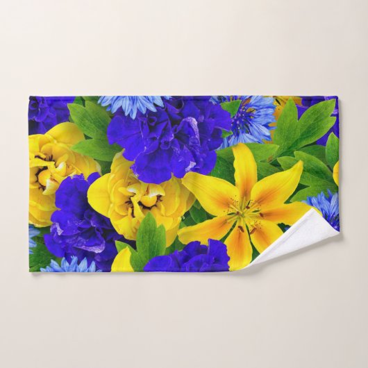 Elegante Aquarellfarben mit blumengeschmückter Opt Badhandtuch Set (Handtuch)