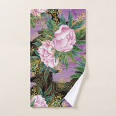 Elegante Aquarellfarben mit blumengeschmückter Opt Badhandtuch Set (Handtuch)