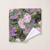 Elegante Aquarellfarben mit blumengeschmückter Opt Badhandtuch Set (Waschlappen)