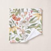 Elegante Aquarellfarben mit blumengeschmückter Opt Badhandtuch Set (Waschlappen)
