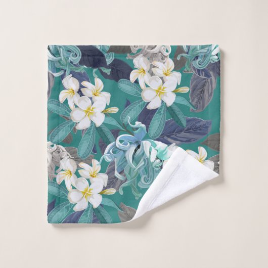 Elegante Aquarellfarben mit blumengeschmückter Opt Badhandtuch Set (Waschlappen)