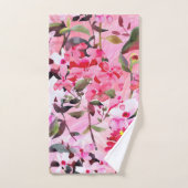 Elegante Aquarellfarben mit blumengeschmückter Opt Badhandtuch Set (Handtuch)