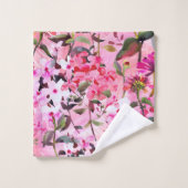 Elegante Aquarellfarben mit blumengeschmückter Opt Badhandtuch Set (Waschlappen)
