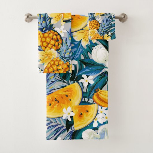 Elegante Aquarellfarben mit blumengeschmückter Opt Badhandtuch Set (Insitu)