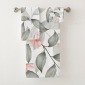 Elegante Aquarellfarben mit blumengeschmückter Opt Badhandtuch Set (Insitu)
