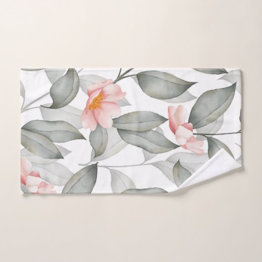 Elegante Aquarellfarben mit blumengeschmückter Opt Badhandtuch Set (Handtuch)