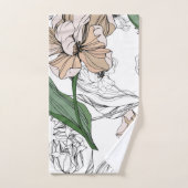 Elegante Aquarellfarben mit blumengeschmückter Opt Badhandtuch Set (Handtuch)