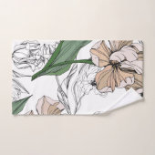 Elegante Aquarellfarben mit blumengeschmückter Opt Badhandtuch Set (Handtuch)