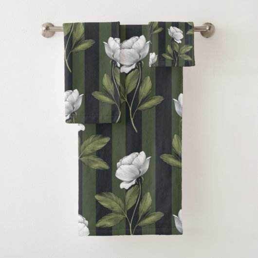 Elegante Aquarellfarben mit blumengeschmückter Opt Badhandtuch Set (Insitu)